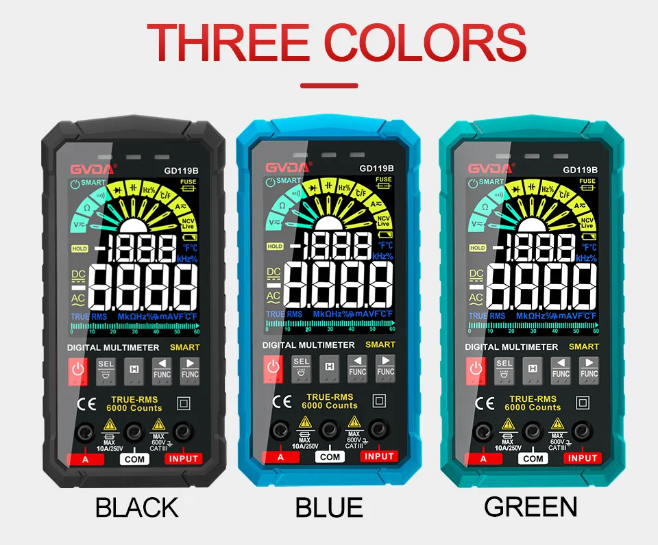 2. Digital multimter black blue green silicon case 2. Digital multimter black blue green silicon case