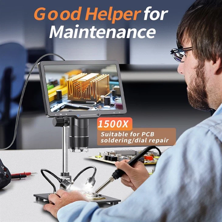 10.1inch 3 Lens Electron Soldering Microscope factory